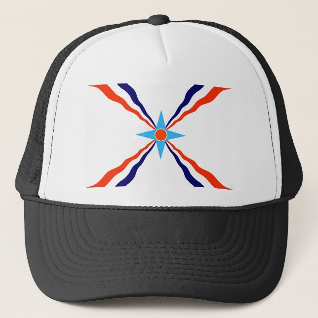 Boné pessoas assyrian da bandeira étnica (Frente)