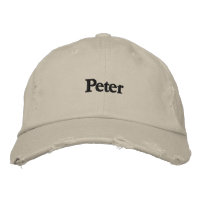 Peter Cria seu próprio nome, texto Chino Twill-Hat