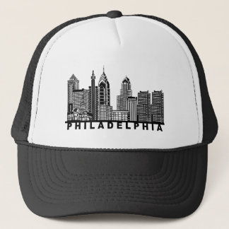Boné Philadelphia Skyline Silhouette  Trucker Hat