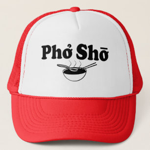 Boné Pho Sho engraçado dizendo "chapéu de galinha"
