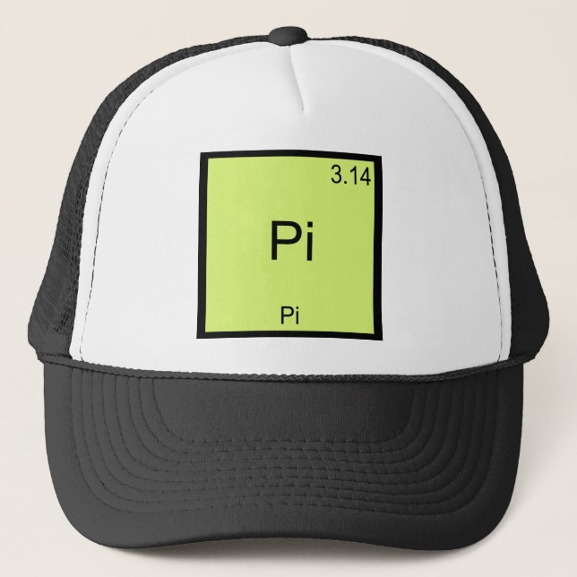 Boné Pi - Camiseta engraçada de matemática e química Pi (Frente)