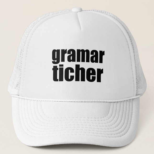 Boné Piada de professor de gramática (Frente)