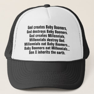 Boné Piada milenar do nascido no Baby Boom engraçado d