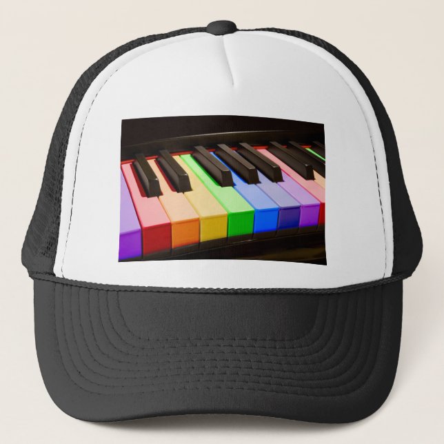 Boné Piano do arco-íris (Frente)