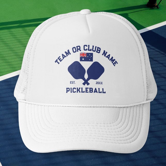Boné Pickleball Club Team Australia Flag Custom (Criador carregado)