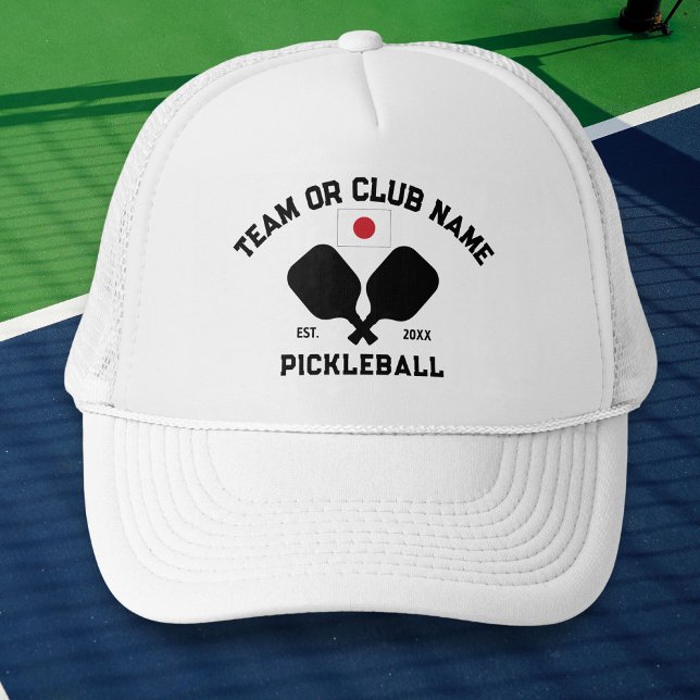Boné Pickleball Club Team Japan Japanese Flag Custom (Criador carregado)