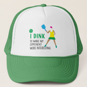 Boné Pickleball Dink Engraçado das Mulheres