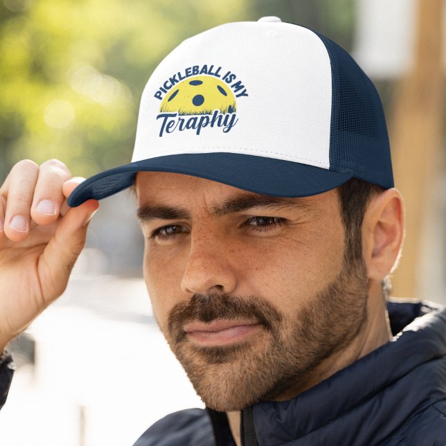 Boné Pickleball is my Therapy funny pickleball (Criador carregado)