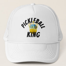 Boné Pickleball King, Pickleball Amarelo Vestindo Uma C