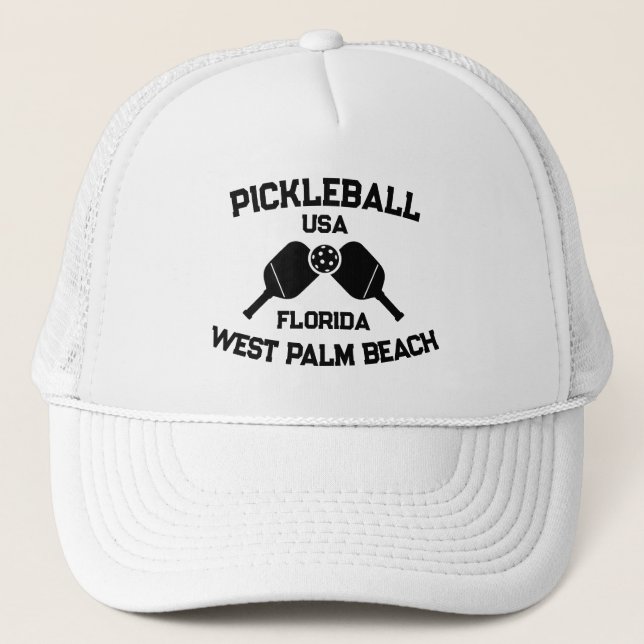 Boné Pickleball Paddle Ball West Palm Beach EUA Persona (Frente)