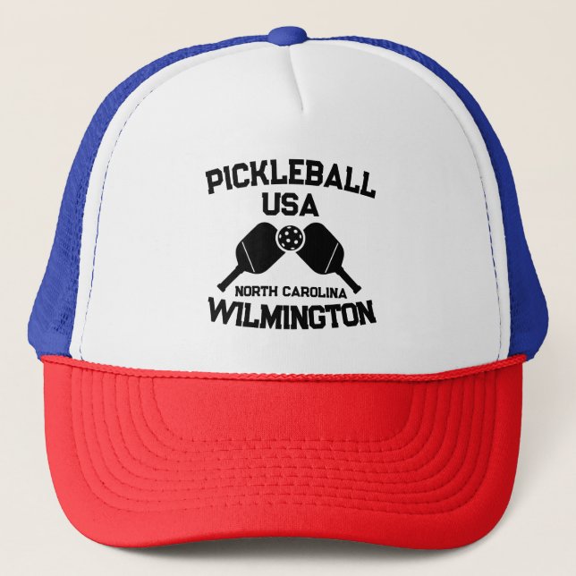Boné Pickleball Paddle Ball Wilmington NC EUA Personali (Frente)