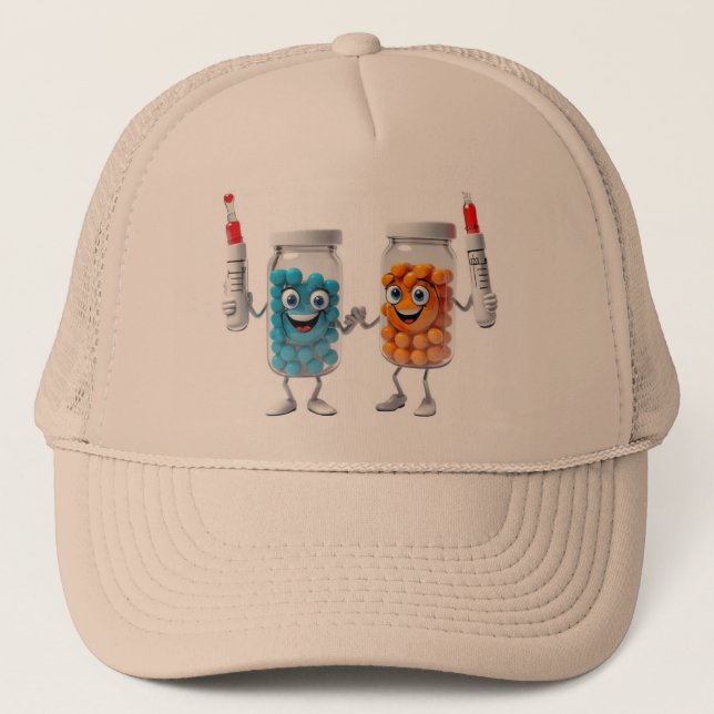 Boné Pill Bottle Cartoon Hat (Frente)