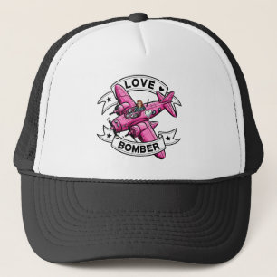 Boné Piloto Love Bomber Rosa