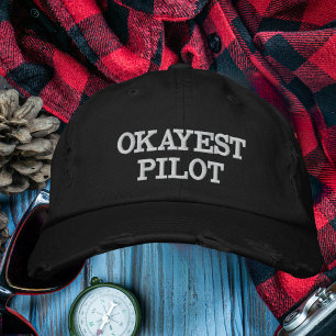 Boné Piloto OKAYEST Piada Engraçada de Aviação Personal