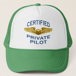 Boné Piloto Privado Certificado Wings Trucker Hat