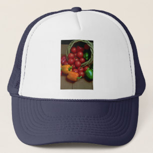 Boné Pimentas e tomates bonitos
