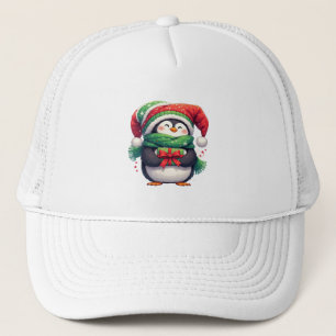 Boné Pinguim Adorável Vestido para o Natal