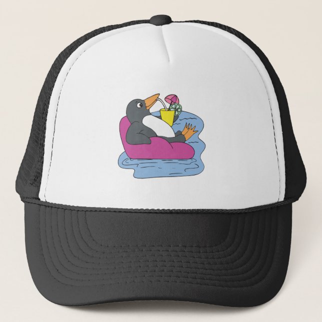 Boné pinguim de férias (Frente)