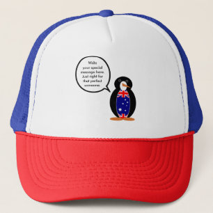 Boné Pinguim Ms Falante Australiana Personalizada