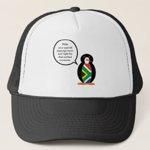 Boné Pinguim Ms Falante Sul-Africana Texto Personalizad
