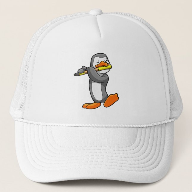 Boné Pinguim na Música com Flauta (Frente)
