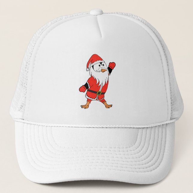 Boné Pinguim Papai Noel Pronto para o Natal (Frente)