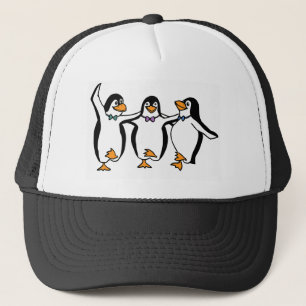 Boné Pinguins Dançantes Animados Fofos