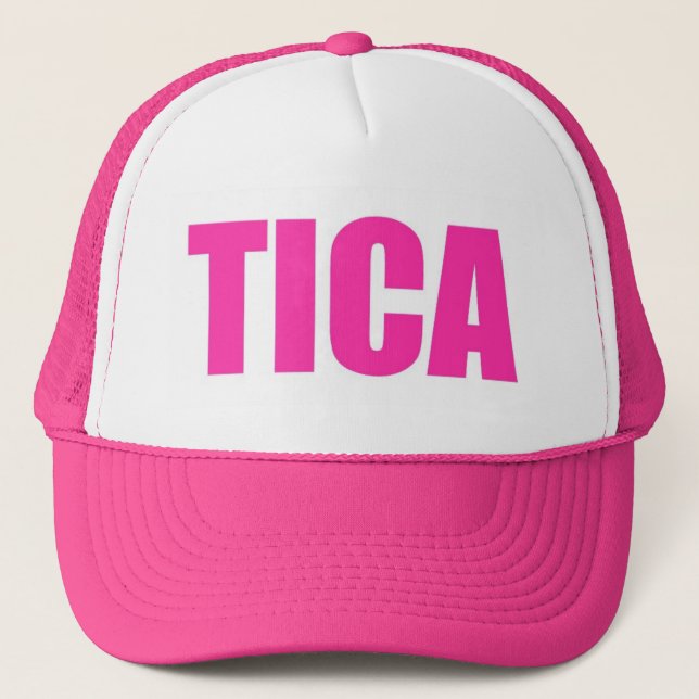 Boné Pink Tica Costa Rica Trucker Hat (Frente)