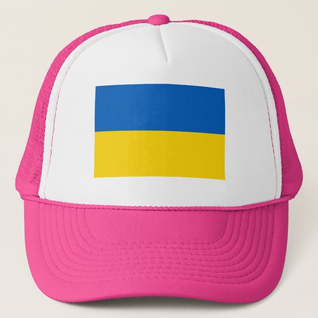 Boné PINK Ucrânia Bandeira Nacional (Frente)