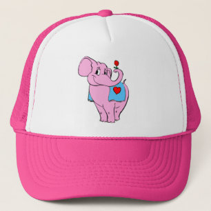 Boné Pinky doce com Rosa Hat