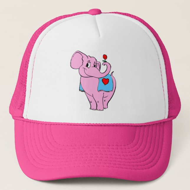 Boné Pinky doce com Rosa Hat (Frente)