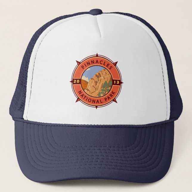 Boné Pinnacle National Park Retro Compass Emblem (Frente)