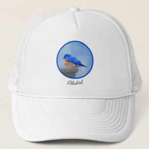 Boné Pintura Bluebird - Arte Original para Pássaros