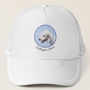 Boné Pintura de Bedlington Terrier - Arte de Cachorro O