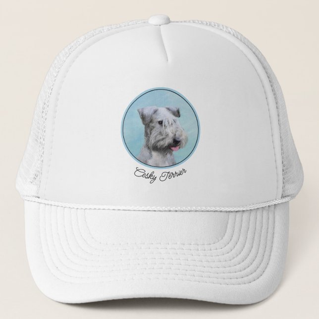 Boné Pintura de Cesky Terrier - Arte de Cachorro Origin (Frente)