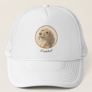 Boné Pintura de Dachshund (Longhaired) - Arte de Cão Or
