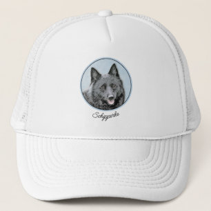 Boné Pintura Schipperke - Arte Original de Cachorro Fof