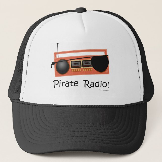 Boné Pirata Radio Funny Music Cartoon Design (Frente)