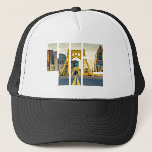 Boné Pittsburgh Pennsylvania Steel City Skyline 412 Can