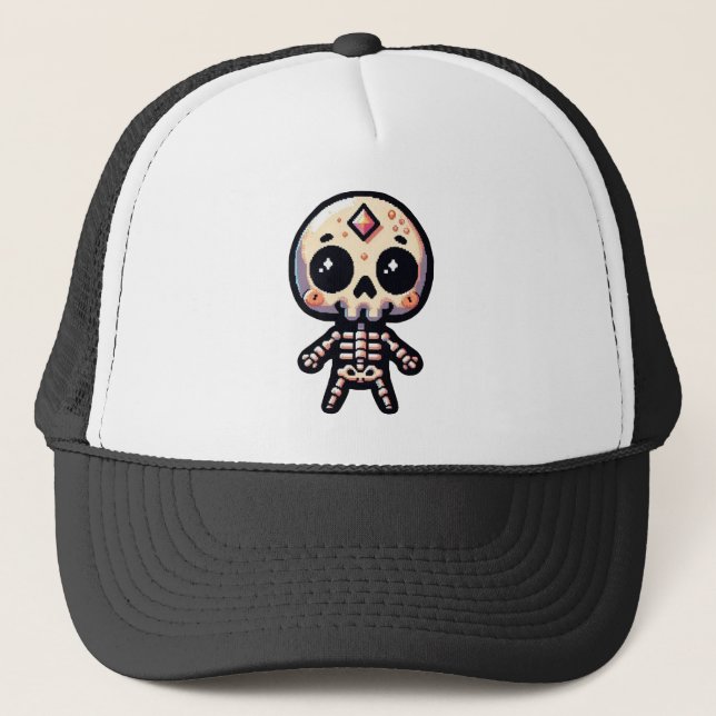 Boné Pixelart Skeleton (Frente)