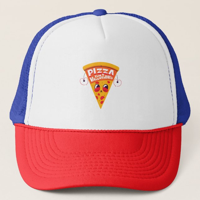 Boné Pizza é Minha Namorados - Amor Comida Engraçado (Frente)