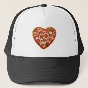 Boné pizza em forma de coração