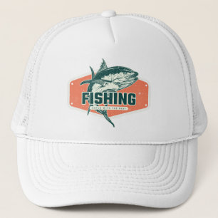 Boné Placa de pesca de laranja queimada 