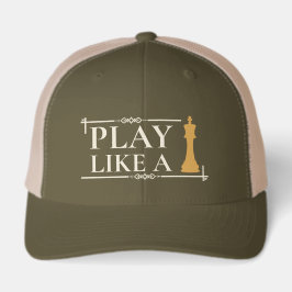 Boné Play Like a King – Power Strategy Quote - Style B