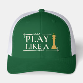 Boné Play Like a King – Power Strategy Quote - Style B