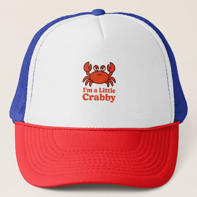 Boné Playful Red Crab – “I’m a Little Crabby” Humor (Frente)