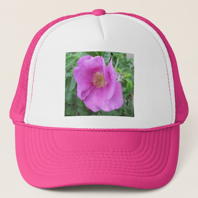 Boné Pluma de praia rosa rosa (Frente)