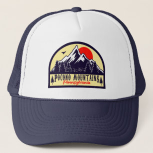 Boné Pocono Mounains PA Retro Sunset Souvenirs Gift
