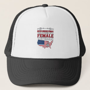 Boné Poder de Veterana Patriota Desenho de Camisa Vinta