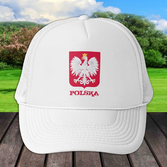 Boné Poland & Polish Flag Hat, Eagle Herb Polski  (Criador carregado)